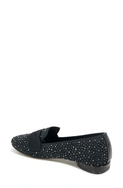 Reaction Kenneth Cole Unity Crystal Knit Loafer In Black Knit
