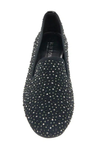 Reaction Kenneth Cole Unity Crystal Knit Loafer In Black Knit