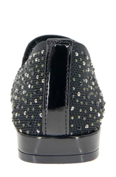 Reaction Kenneth Cole Unity Crystal Knit Loafer In Black Knit
