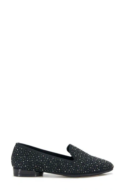 Reaction Kenneth Cole Unity Crystal Knit Loafer In Black Knit