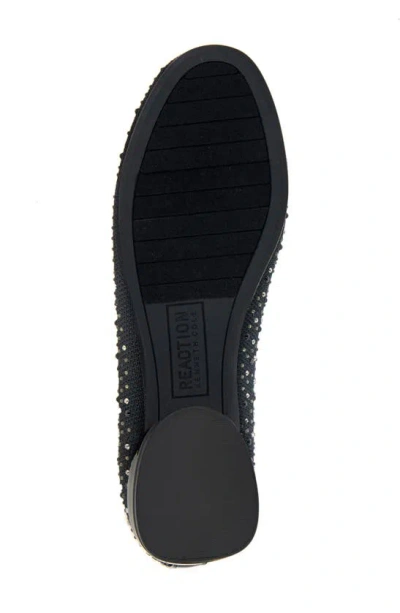 Reaction Kenneth Cole Unity Crystal Knit Loafer In Black Knit