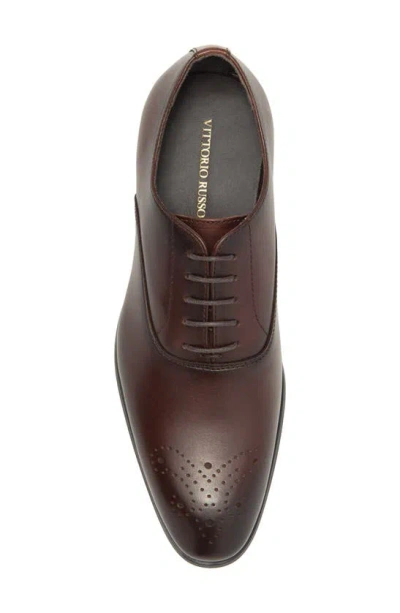 Shop Vittorio Russo Corey Brogue Oxford In Dark Brown