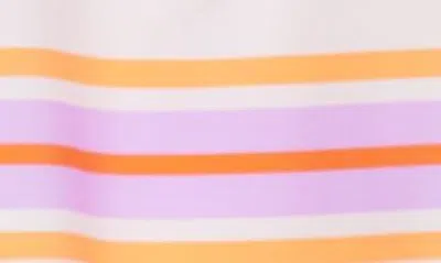 Shop Jessica Simpson Ruffle Long Sleeve One-piece Rashguard Swimsuit In White Multi Stripe