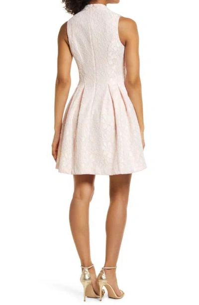 Shop Vince Camuto Boded Lace Sleeveless Fit & Flare Dress In Blush
