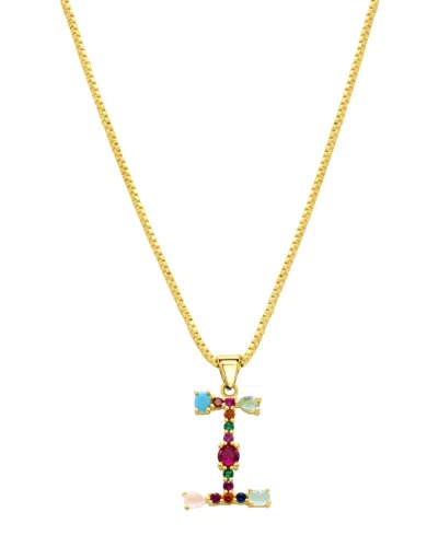 Adornia Cz Initial Pendant Necklace In Gold- I