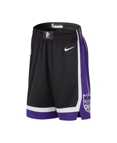 Shop Nike Men's  Black Sacramento Kings Swingman Icon Edition Shorts