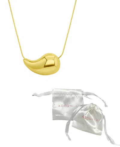 Adornia Tarnish Resistant 14k Gold-plated Teardrop Sculptural Necklace In Gold