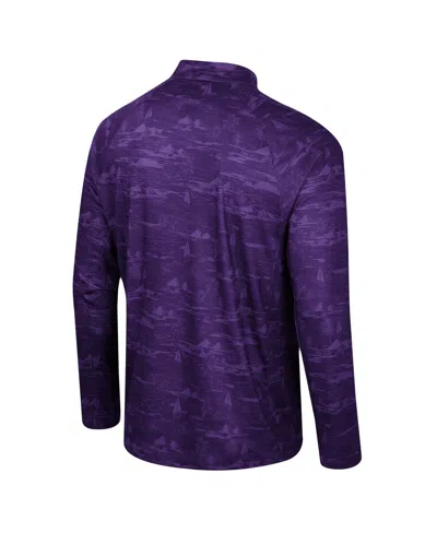 Shop Colosseum Men's  Purple Lsu Tigers Carson Raglan Quarter-zip Jacket