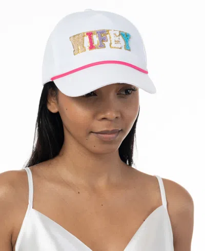 Shop Bellissima Millinery Collection Women's Terry Wifey Baseball Cap In White