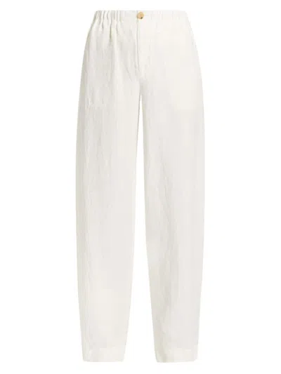 Shop Vince Women's Utility Hemp Straight-leg Pants In Off White