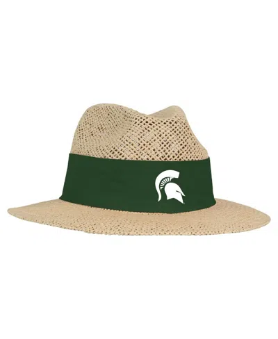 Shop Ahead Men's  Tan Michigan State Spartans Wellington Gambler Straw Hat