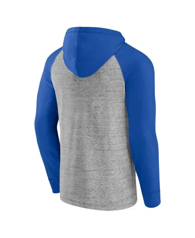 Fanatics Men's  Steel Seattle Sounders Fc Deflection Raglan Pullover Hoodie In Steel