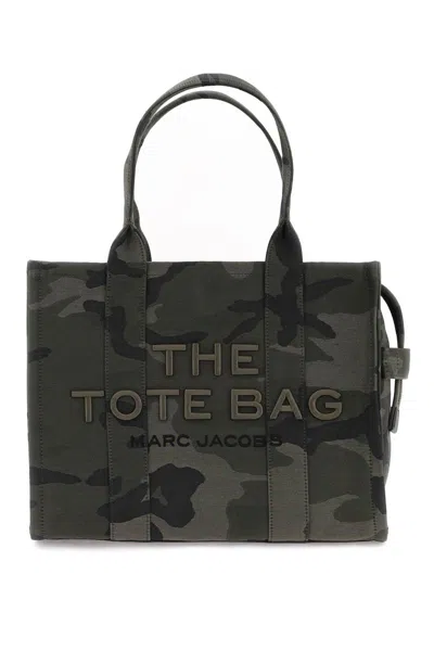 Shop Marc Jacobs The Camo Jacquard Large Tote Bag In Brown