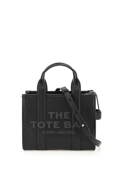 Shop Marc Jacobs The Leather Small Tote Bag In Black