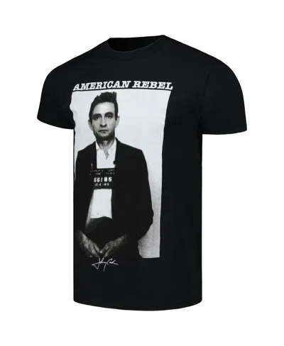Shop Merch Traffic Men's And Women's Black Johnny Cash Mug Shot T-shirt