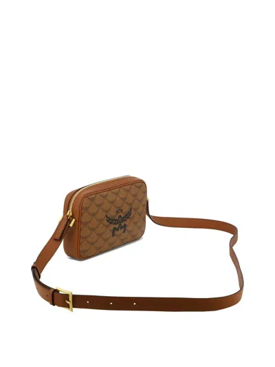 Shop Mcm "himmel" Crossbody Bag In Brown