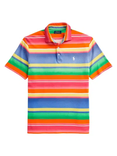 Shop Polo Ralph Lauren Men's Striped Cotton Polo Shirt In Marais Stripe