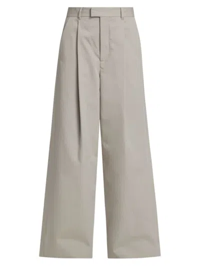 Shop Armarium Women's Alan Waterproof Cotton Wide-leg Pants In Grey