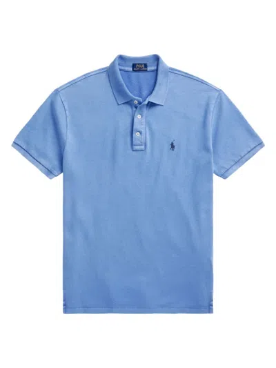 Shop Polo Ralph Lauren Men's Cotton Polo Shirt In Harbor Island Blue
