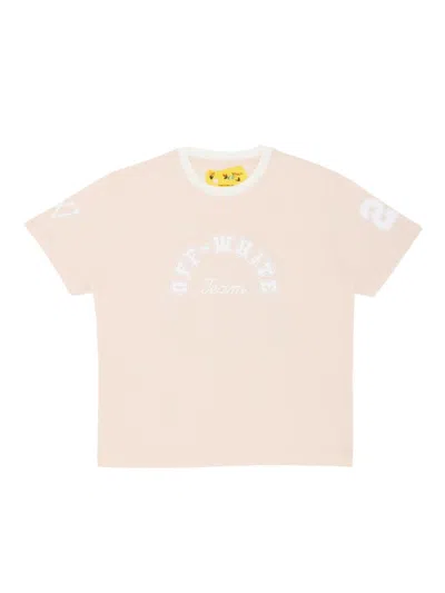 Shop Off-white Little Girl's & Girl's 'team 23' T-shirt In Pink White
