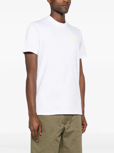 Moncler T-shirt Con Logo In White