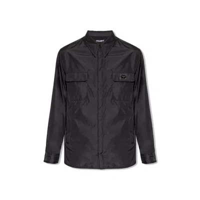 Shop Dolce & Gabbana Shirt Style Jacket In Black