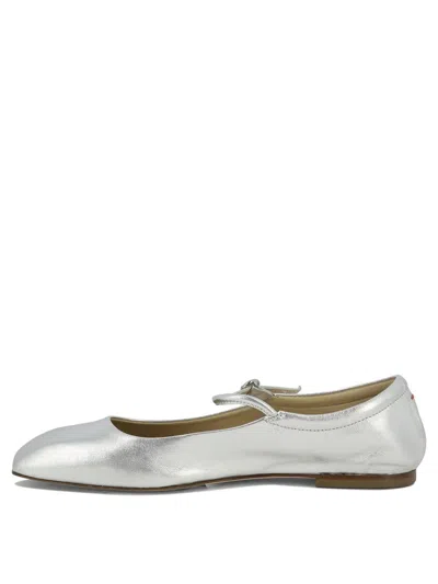 Shop Aeyde "uma" Ballet Flats In Silver