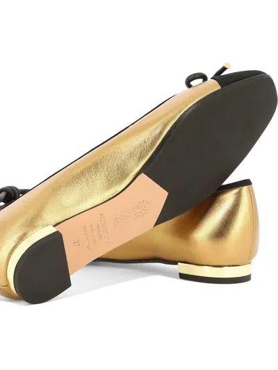 Shop Aquazzura "parisina" Ballet Flats In Gold