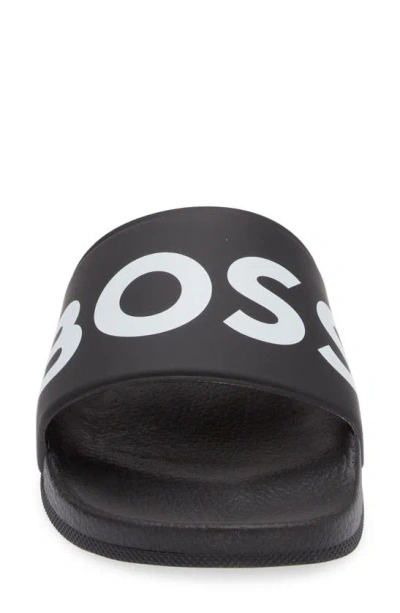 Shop Hugo Boss Boss Sean Slide Sandal In Black