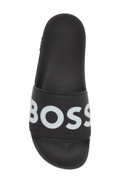 Shop Hugo Boss Sean Slide Sandal In Black