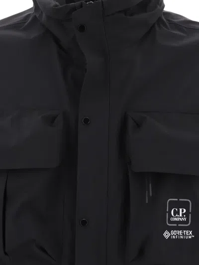 Shop C.p. Company "metropolis Series Gore-tex Infinium™" Utility Jacket In Black