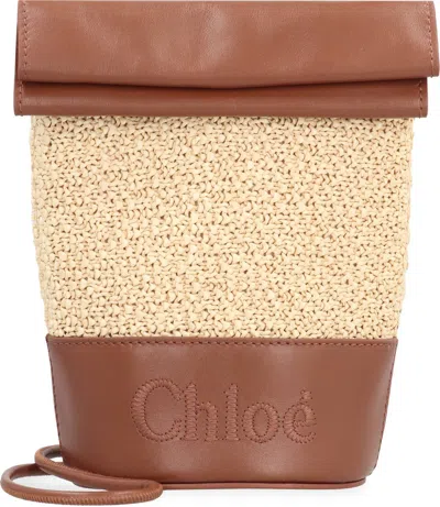 Shop Chloé Sense Bucket Bag In Ecru