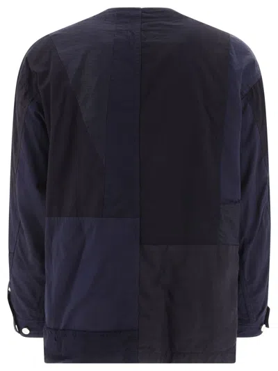 Shop Comme Des Garçons Homme Deux Comme Des Garçons Homme Patchwork Jacket In Blue