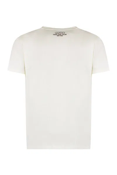 Shop Gucci Cotton T-shirt In Ivory