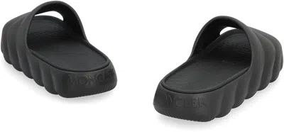 Shop Moncler Lilo Rubber Slides In Black