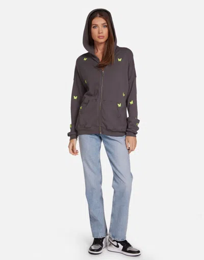 Lauren Moshi Koa Neon Peace Love Butterflies In Light Onyx