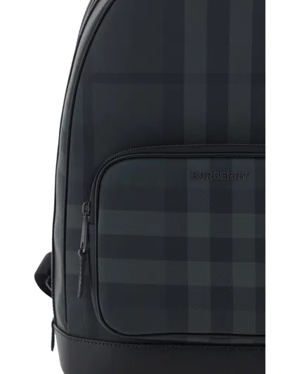 Shop Burberry Backpacks In Charcoal