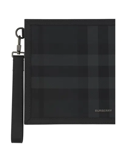 Shop Burberry Beauty Cases In Charcoal