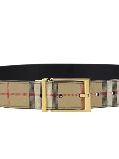 Shop Burberry Belts E Braces In Archive Beige/gold