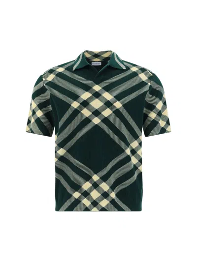 Shop Burberry Polo Shirts In Daffodil Ip Check