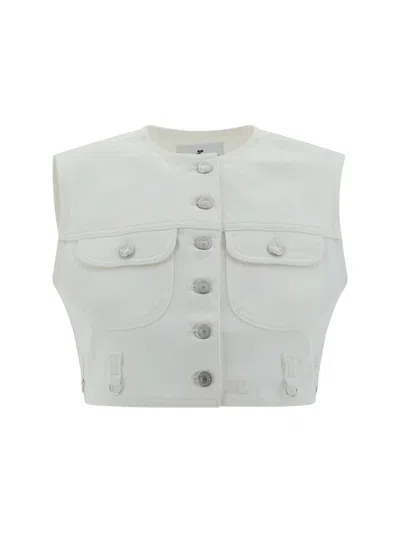 Shop Courrèges Jackets In Heritage White