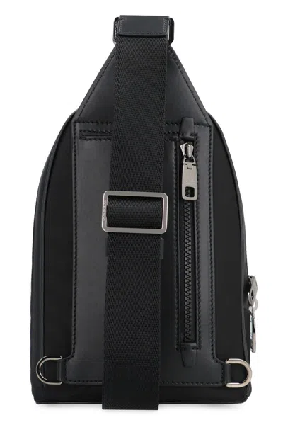 Shop Dolce & Gabbana Nylon One-shoulder Backpack In Black