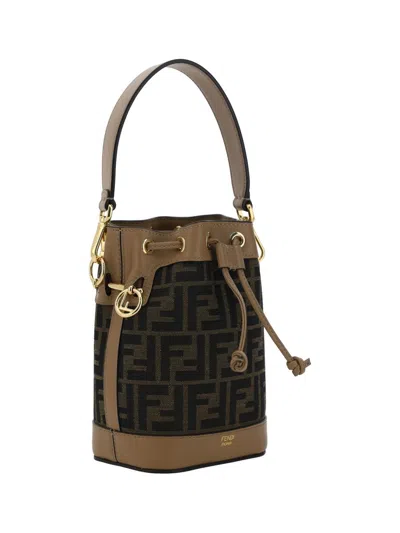 Shop Fendi Bucket Bags In Tab.moro+sand+o.soft