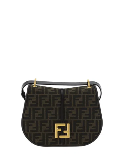 Shop Fendi Shoulder Bags In Tab.mr+eban+obur