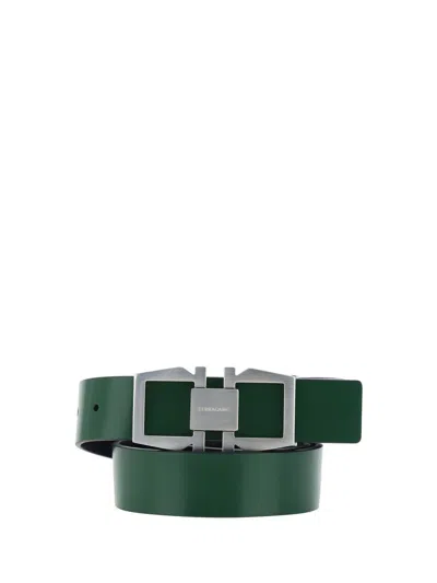Shop Ferragamo Belts E Braces In Green