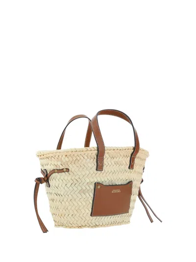 Shop Isabel Marant Shoulder Bags In Natural/cognac