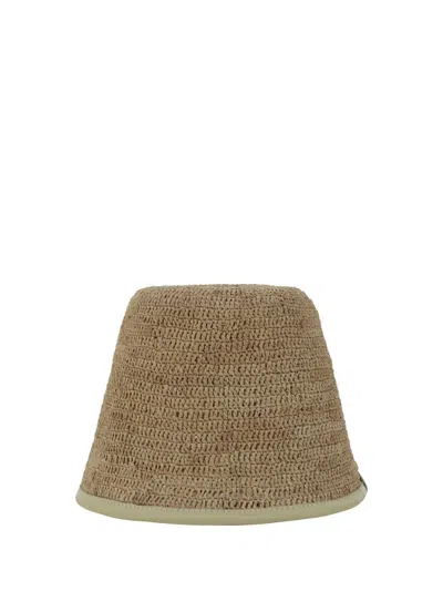 Shop Jacquemus Hats E Hairbands In Ivory