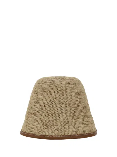 Shop Jacquemus Hats E Hairbands In Light Brown 2