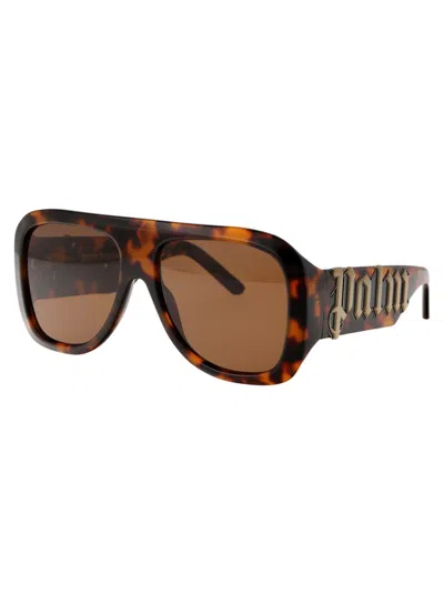 Shop Palm Angels Sunglasses In 6017 Havana