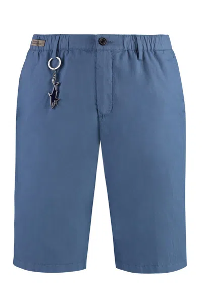 Shop Paul & Shark Cotton Bermuda Shorts In Blue